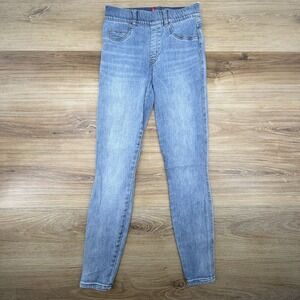 Spanx Jeans Skinny Small Blue Denim Jegging Light Wash Pull On Stretch
